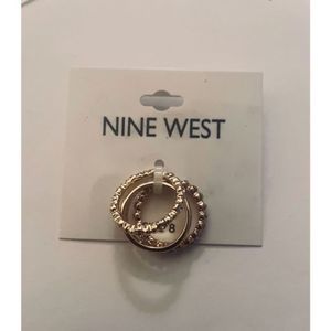 Nine WEST GOLD 3 RING SET